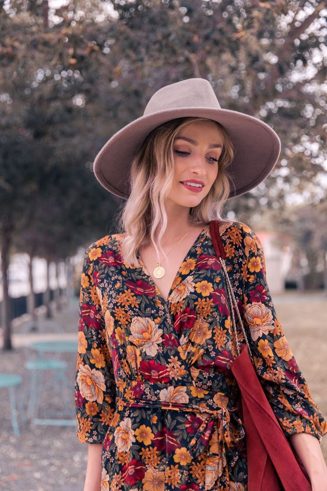 Autumn New Floor Length Dress Women's Long Sleeve Floral Vintage Irregular Maxi And Mujer Chic Wrap Dress