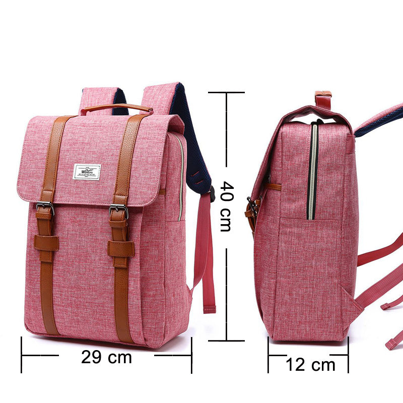 Men Women Canvas Backpacks School Bags for Teenagers Boys Girls Large Capacity Laptop Backpack
