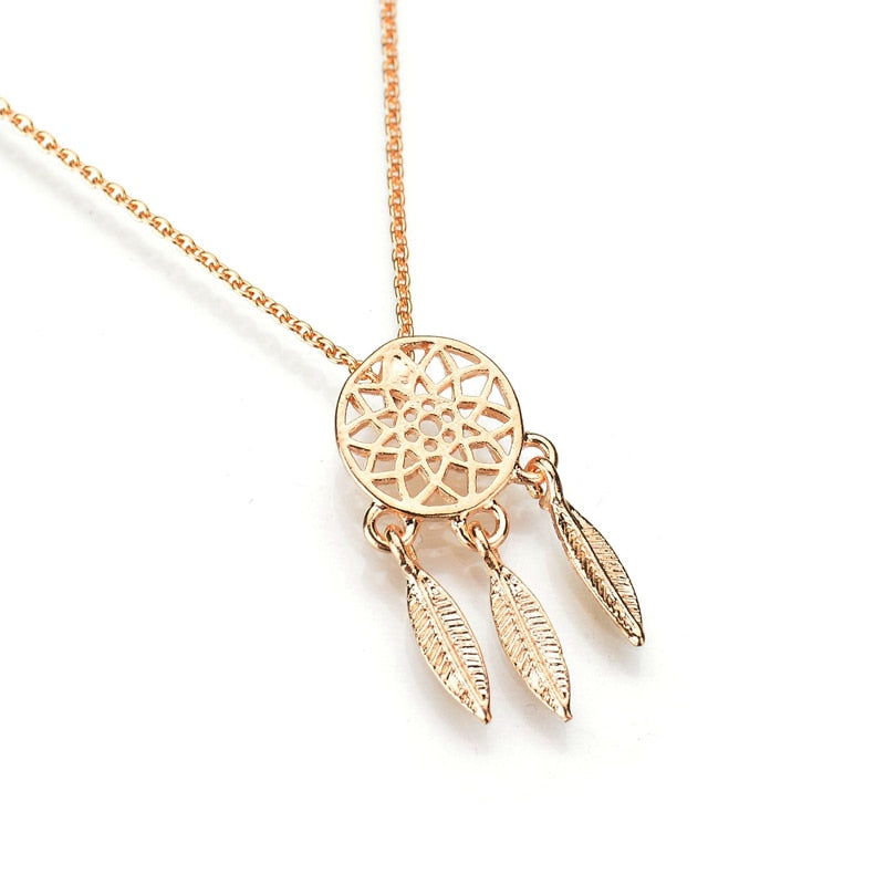 New fashion dream catcher series Jewelry necklace Exquisite alloy hollow pendant necklace Popular chain collares Gifts Women