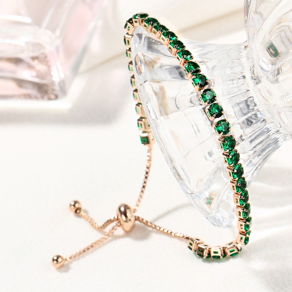 Luxury 4mm Cubic Zirconia Tennis Bracelets Iced Out Chain Crystal Wedding Bracelet For Women Men Gold Silver Color Bracelet