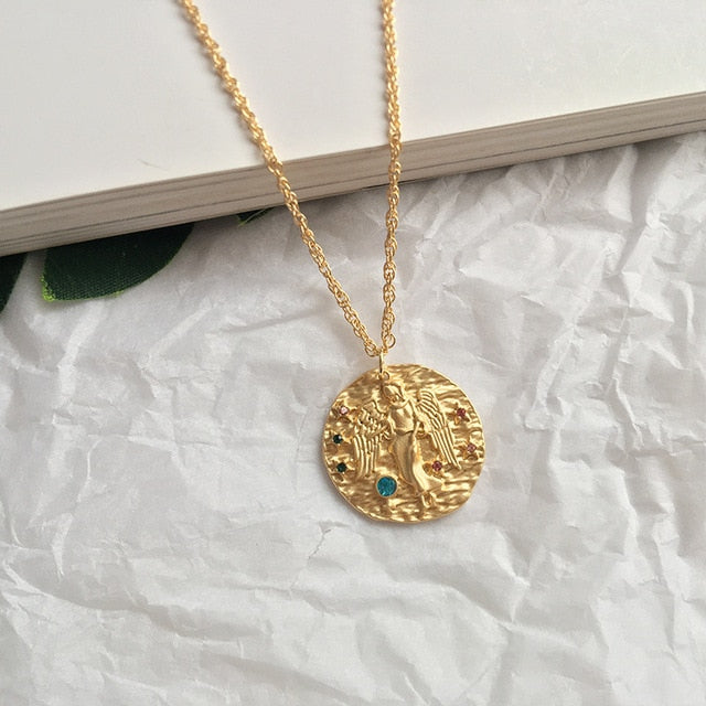 Artilady 12 Zodiac Necklace Pendant necklace Gold Constellation Necklace for Women Jewelry Party Gift