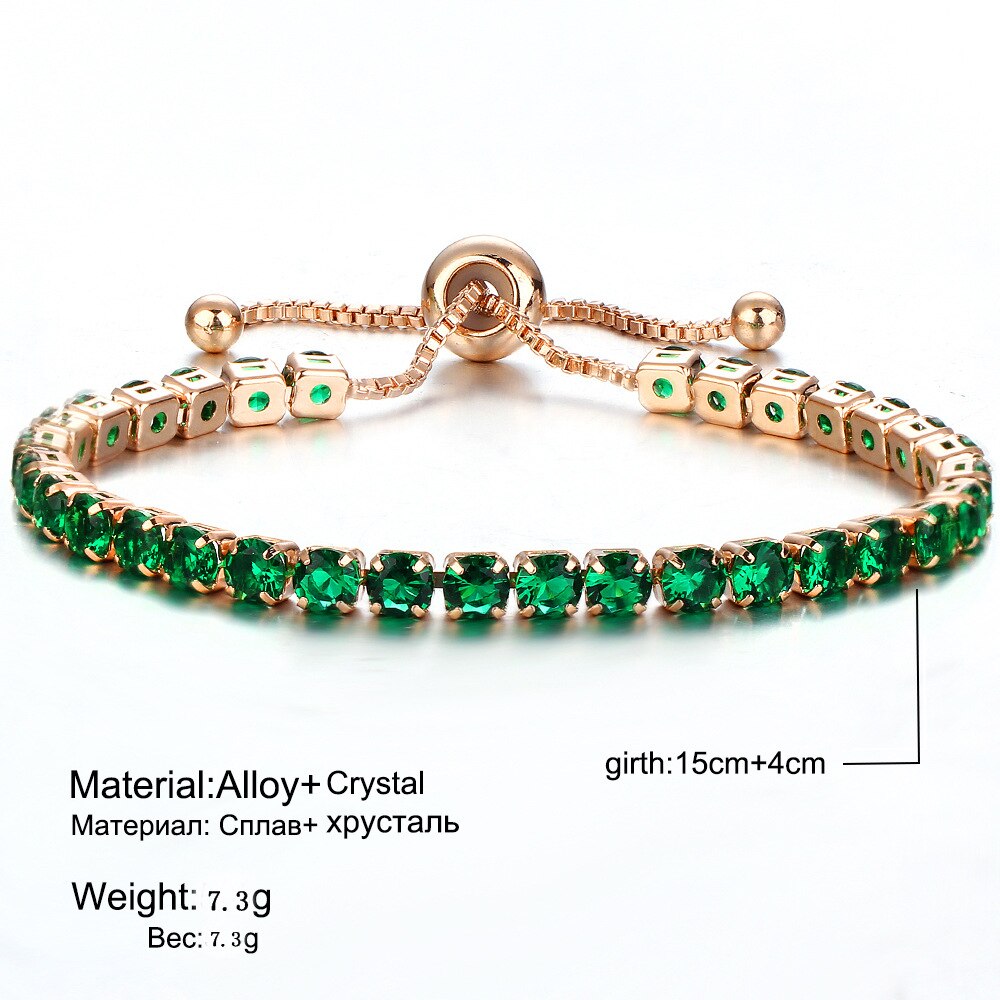 Luxury 4mm Cubic Zirconia Tennis Bracelets Iced Out Chain Crystal Wedding Bracelet For Women Men Gold Silver Color Bracelet