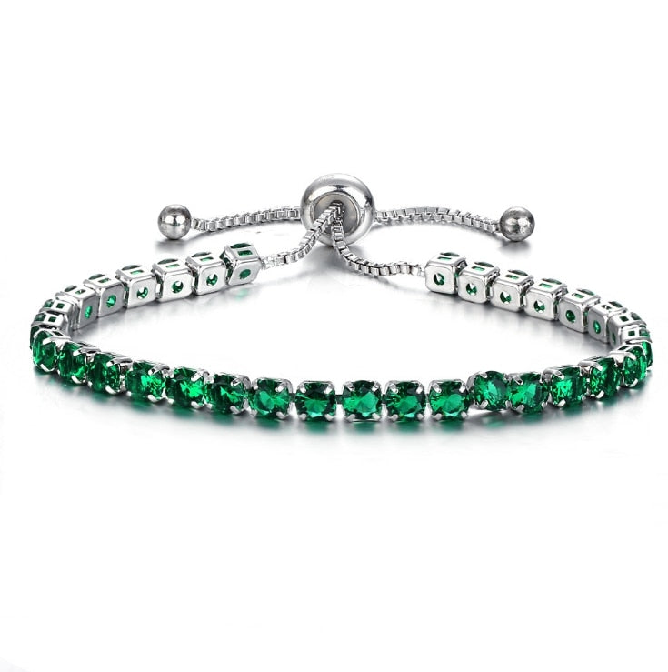 Luxury 4mm Cubic Zirconia Tennis Bracelets Iced Out Chain Crystal Wedding Bracelet For Women Men Gold Silver Color Bracelet