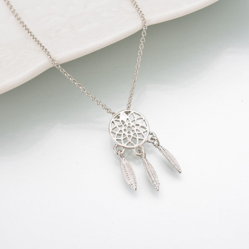 New fashion dream catcher series Jewelry necklace Exquisite alloy hollow pendant necklace Popular chain collares Gifts Women