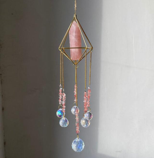 Crystal Suncatcher for Window Hangings Ornament Aura Pendant Fairy Reiki Rainbow Catcher Gift