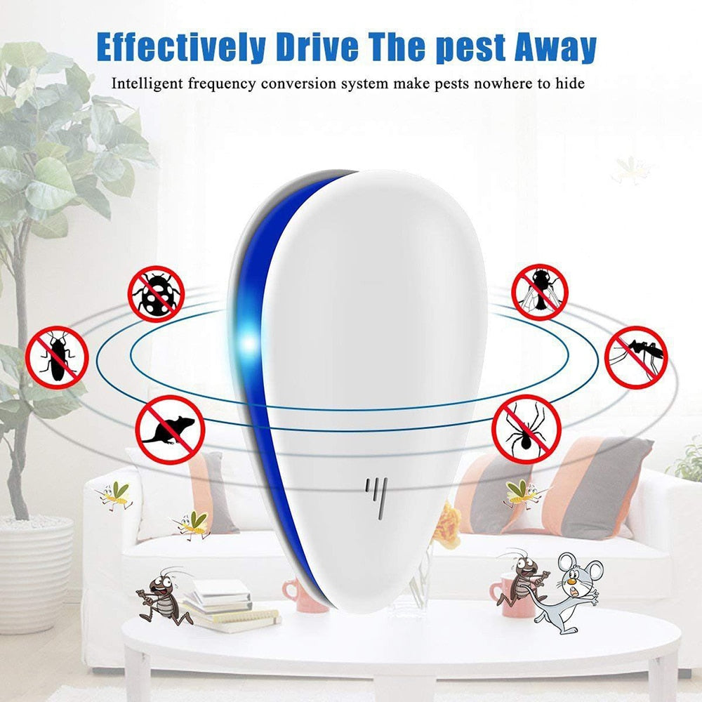 Ultrasonic Pest Repeller Mosquito Killer Electronic Repellent Anti Rodent Mice Cockroach Rat Spider Insect