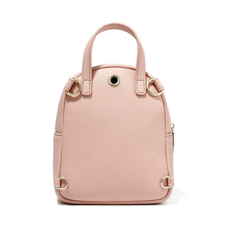 Women Backpack Mini Soft Touch Multi-Function Small Backpack Female Ladies Shoulder Bag Girl Purse Black
