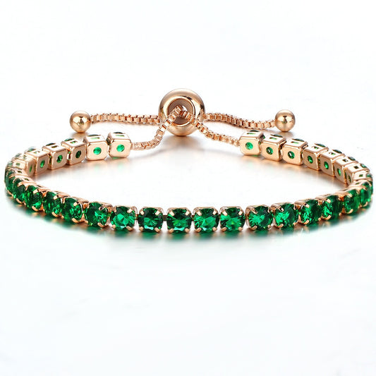 Luxury 4mm Cubic Zirconia Tennis Bracelets Iced Out Chain Crystal Wedding Bracelet For Women Men Gold Silver Color Bracelet