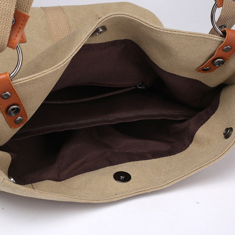 Canvas Women Shoulder Bags High Quality Multifunction Women Back Pack For Students School Travel Bags Large Capacity