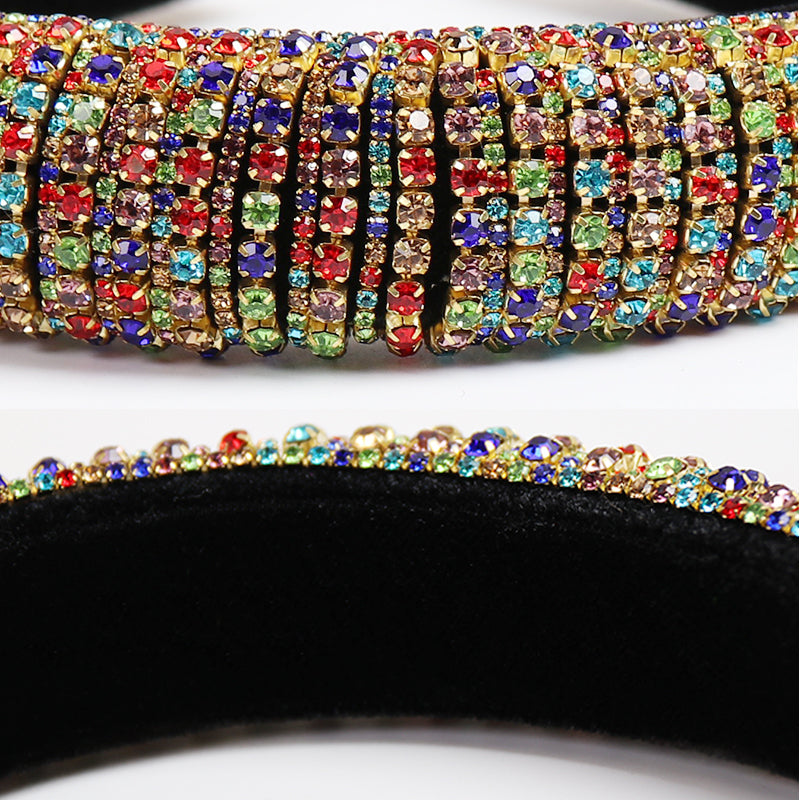 Baroque Full Crystal Hair Bands For Women Lady Luxury Shiny Padded Diamond Headband Hair Hoop Fashion Hair Accessories